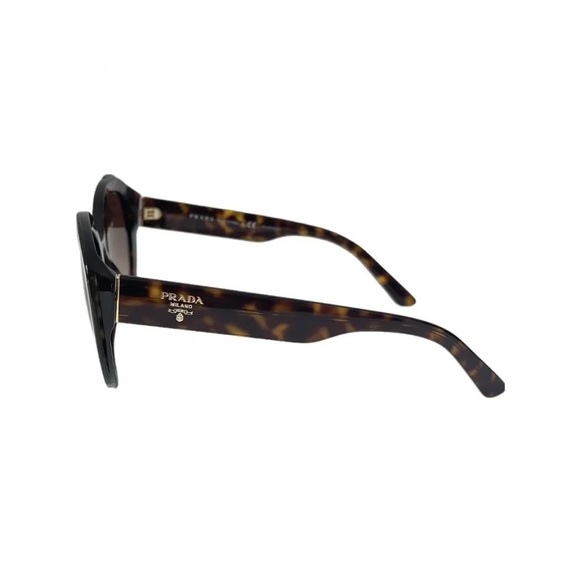 New Prada Oval Sunglasses w/ Case - Tortoise/Brown/Gradient (PR-01YS, 2AU6S1) main image 6